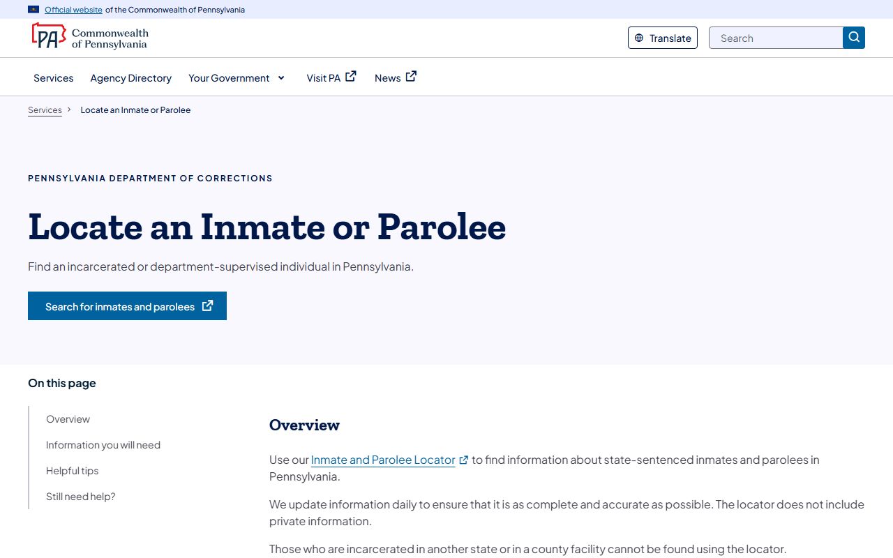 Montour County arrest records and court charges PA DOC locator