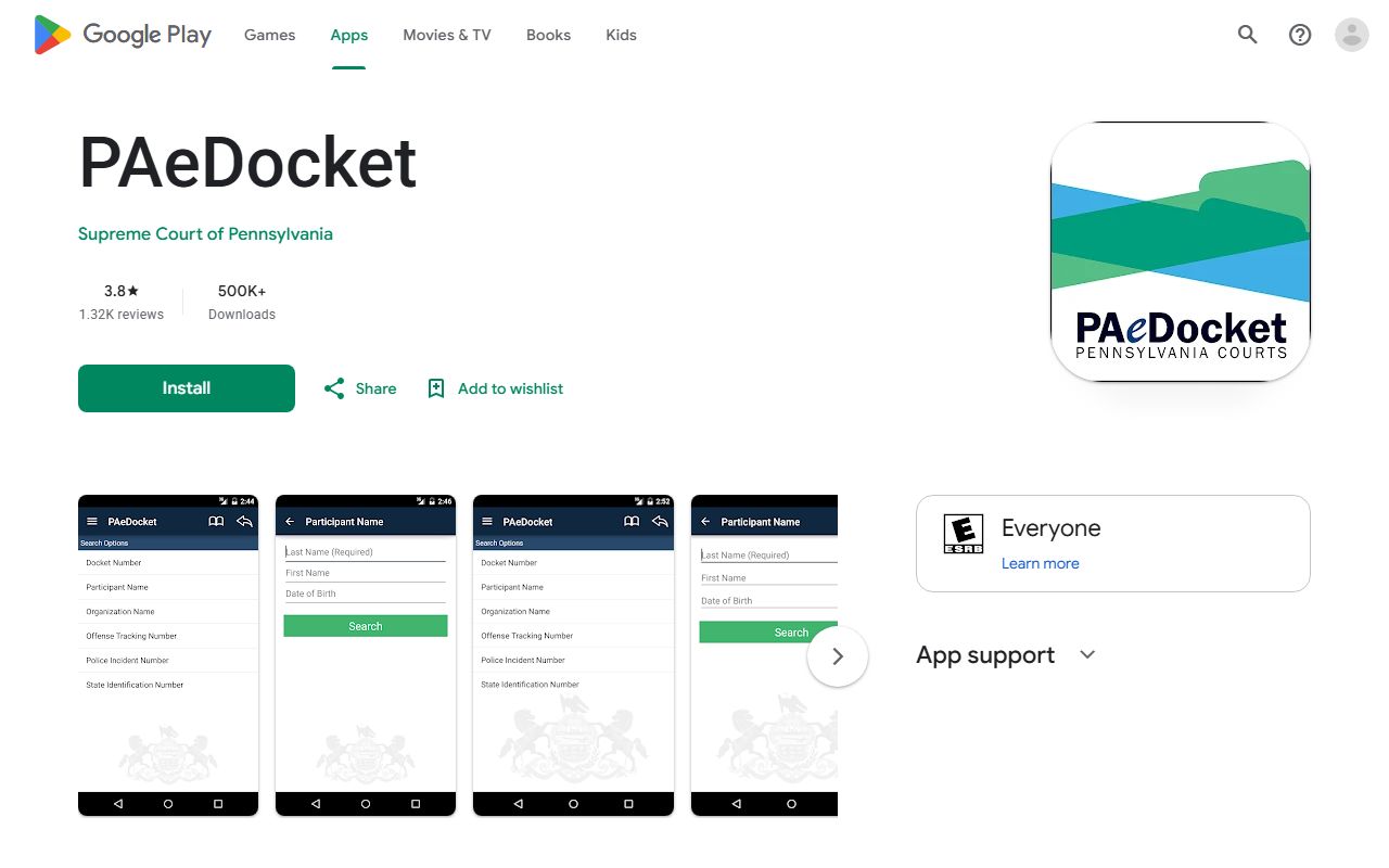 Montour County court dockets PAeDocket Google Play listing