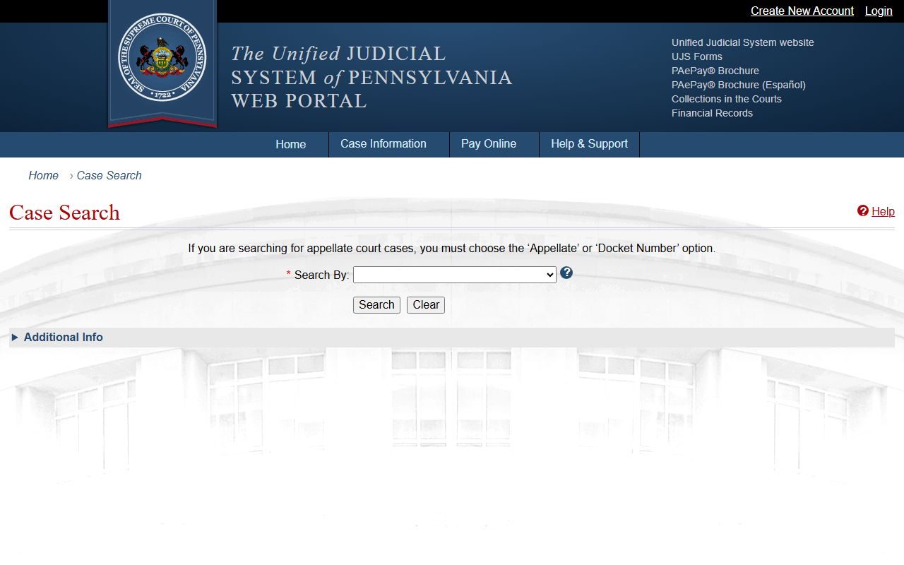 Montour County court records Pennsylvania UJS Case Search